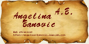 Angelina Banović vizit kartica